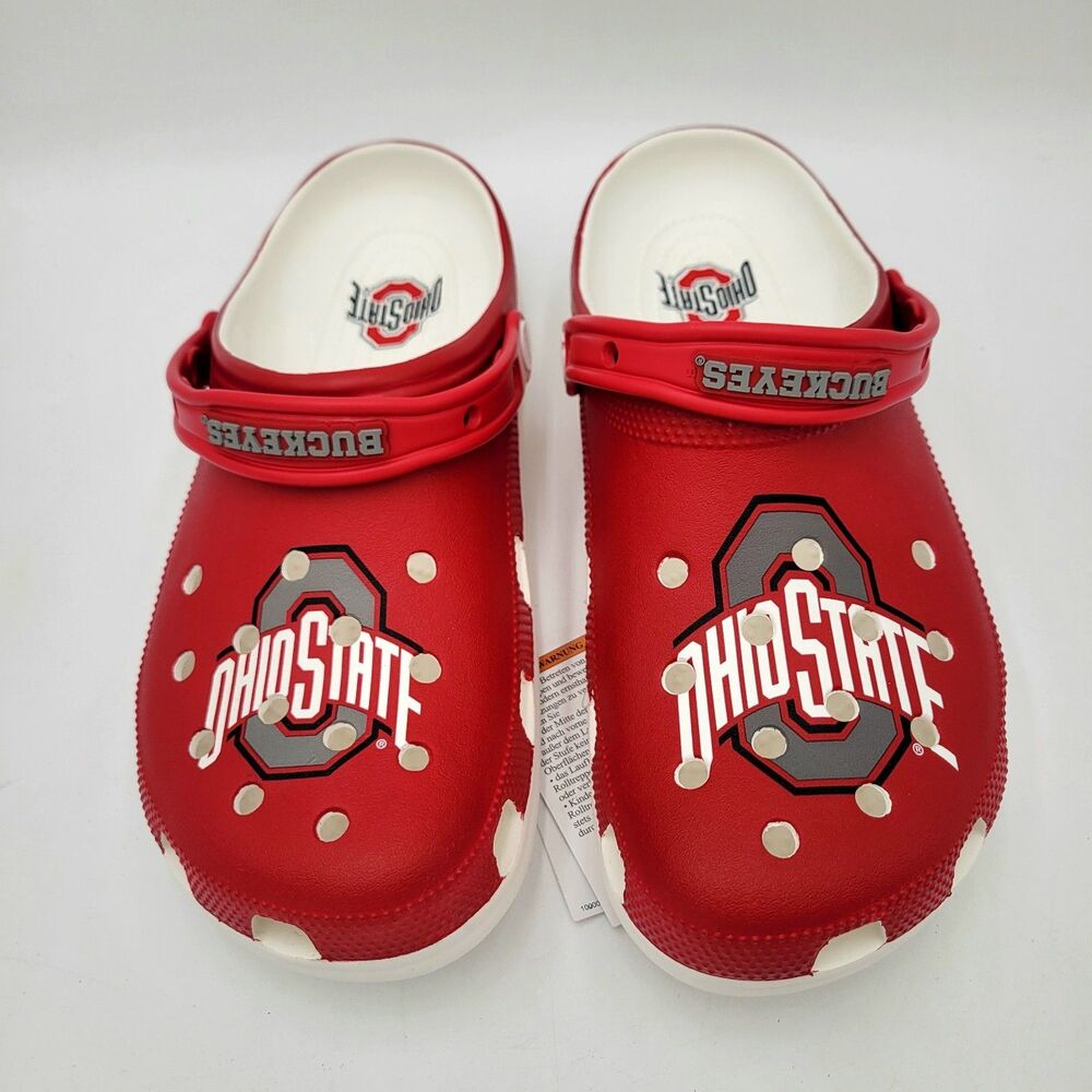 Ohio State Buckeyes Crocs Classic Clogs Men's 9 / W11 NEW - Picture 4 of 9